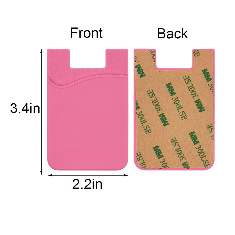 3" X 2" Self-Adhesive Silicone Phone Wallet