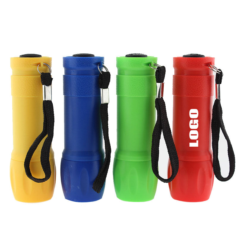 LED Flashlight With Strap Rubberized Torch Light