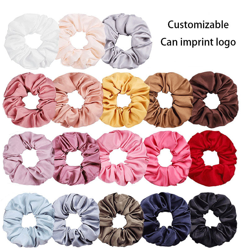 Silk Large Satin Hair Scrunchy Elastic Ponytail Holder