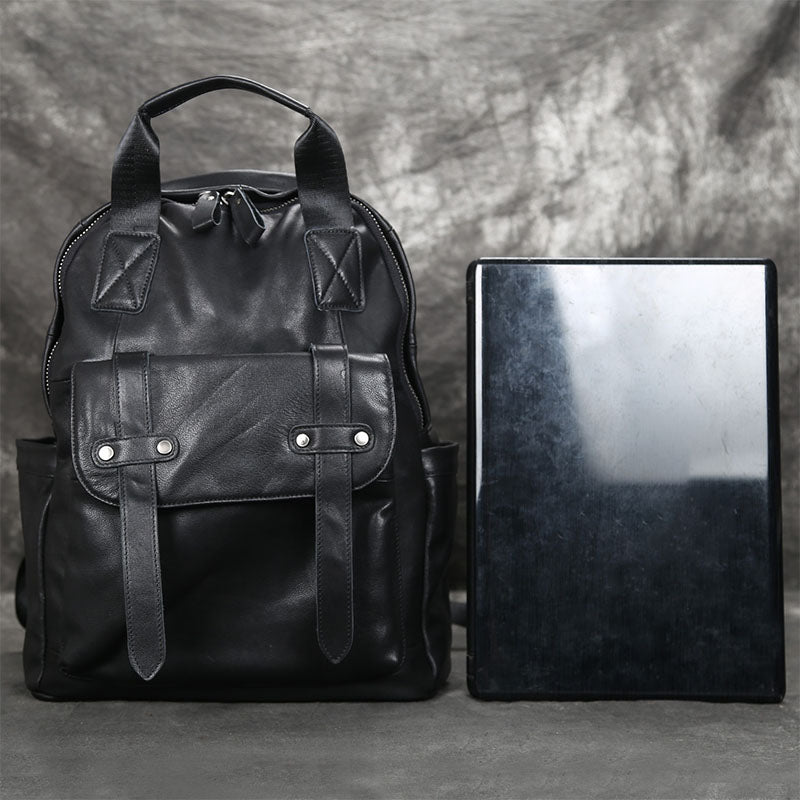 Genuine Retro Calf Leather Backpack