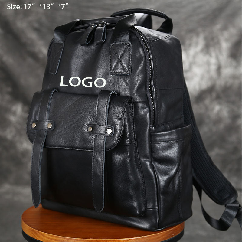 Genuine Retro Calf Leather Backpack