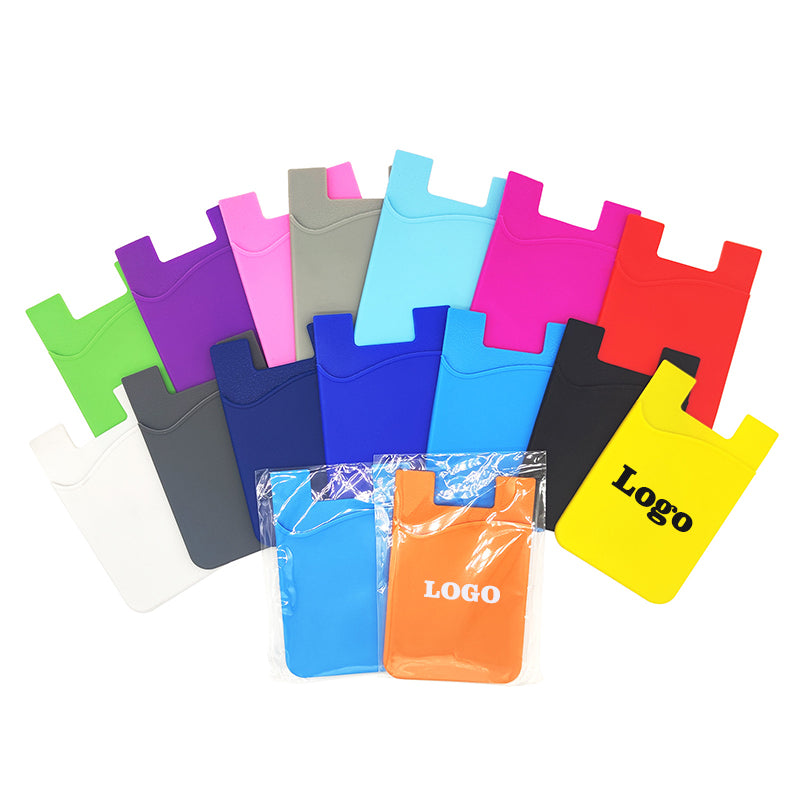 Multi-color  Silicone Phone Wallet Pockets