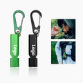 Dual-Tube Aluminum Whistle W/ Carabiner