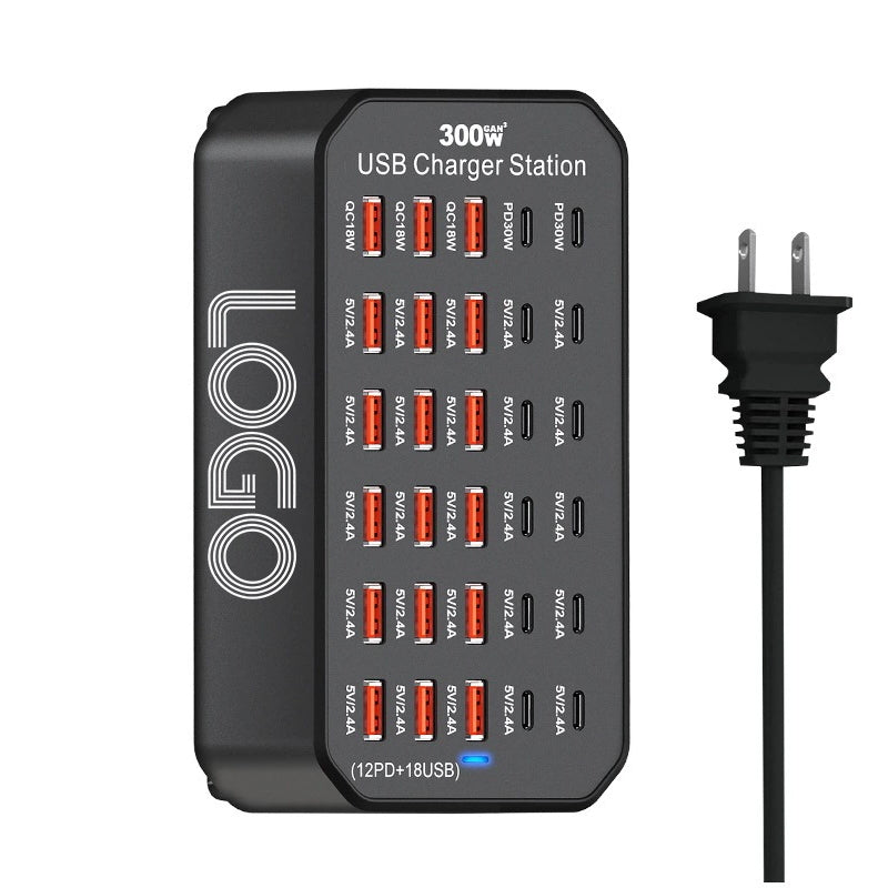300W 30-Port Usb Charging Station
