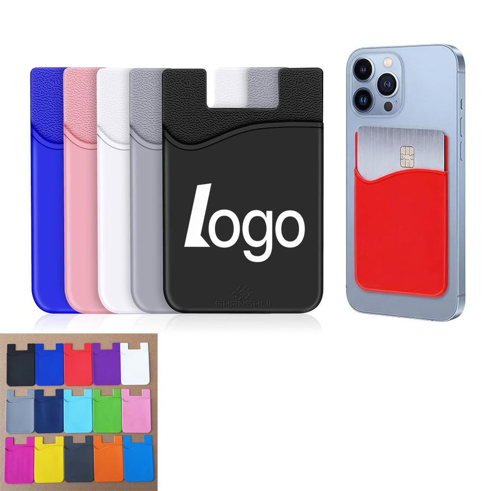 3" X 2" Self-Adhesive Silicone Phone Wallet