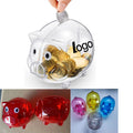 5" X 4" X 4" Unbreakable Transparent Plastic Piggy Bank