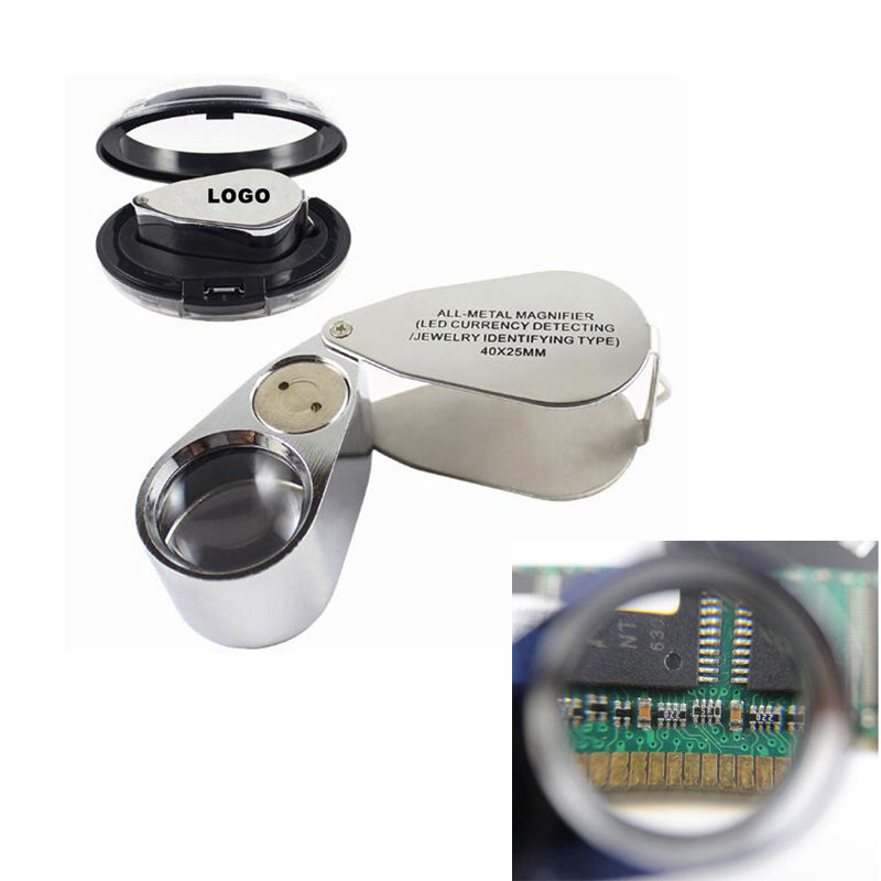 40X Pocket Jewelry Loupe W/ Led