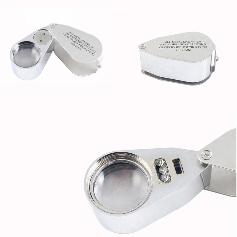 40X Pocket Jewelry Loupe W/ Led