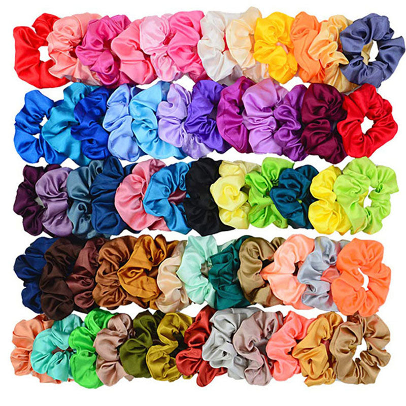 Silk Large Satin Hair Scrunchy Elastic Ponytail Holder
