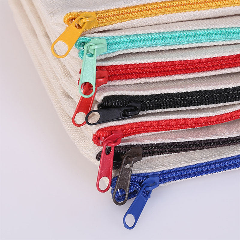 Canvas Cosmetic Bags Zipper Pencil Cases