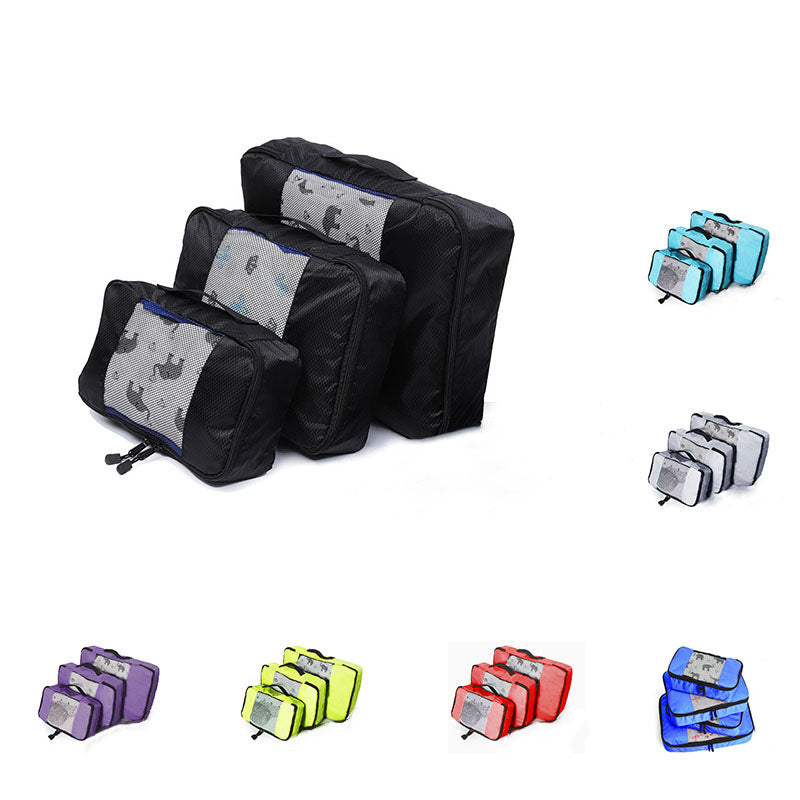 3pcs Nylon Packing Cubes Set Suitcase Luggage Organizer