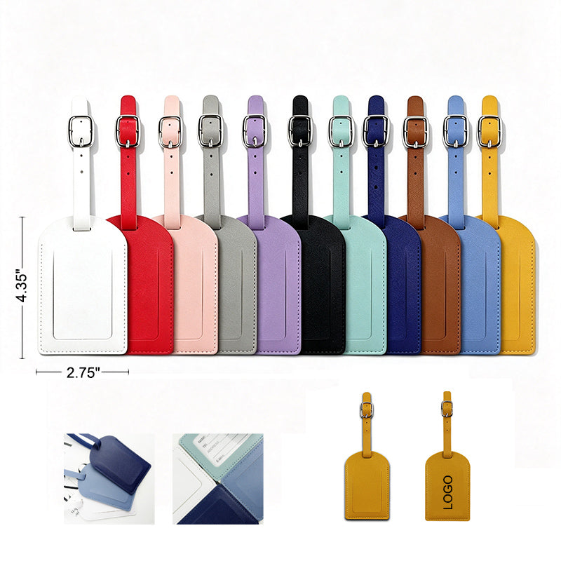 Compact Pu Leather Luggage Tag