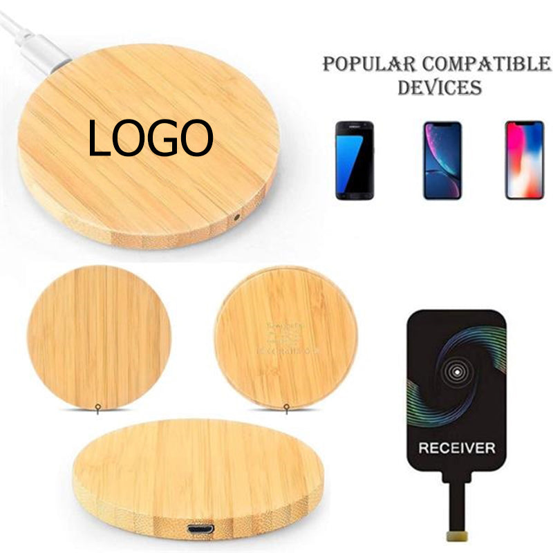 Bamboo Wooden Wireless Charger Pad 15W