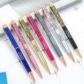Floating Glitter Ballpoint Pens with Gold/ Silver Hardware