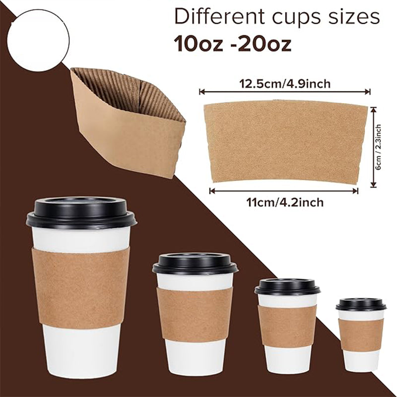 MUniversal Yellow Kraft Coffee Cup Sleeves