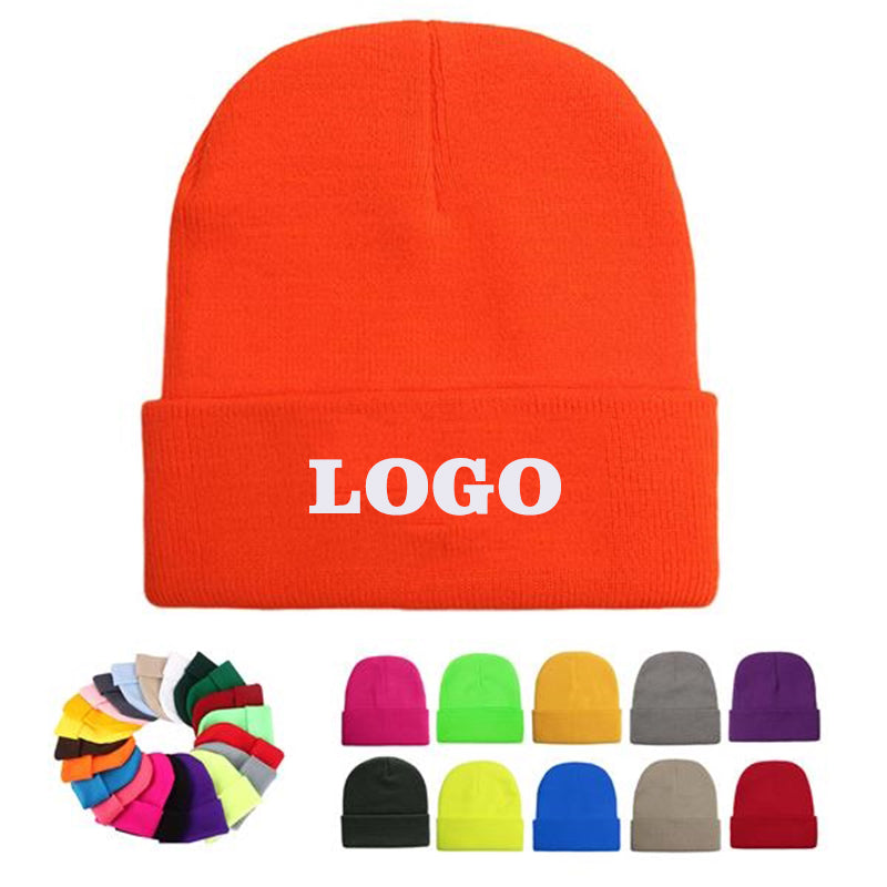 Multicolor Thickened Super Stretch Acrylic Wool Knit Hat
