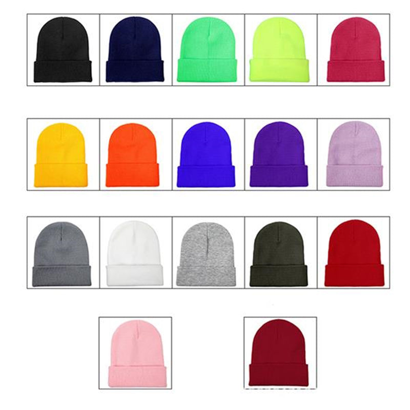 Multicolor Thickened Super Stretch Acrylic Wool Knit Hat