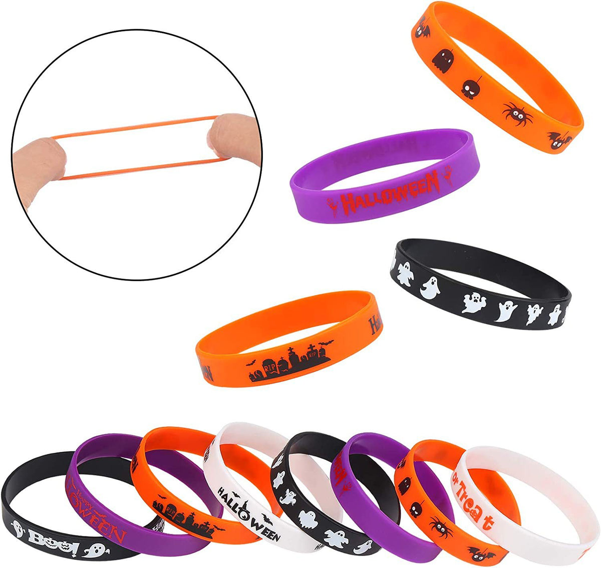 Halloween Silicone Wristbands Rubber Bracelets