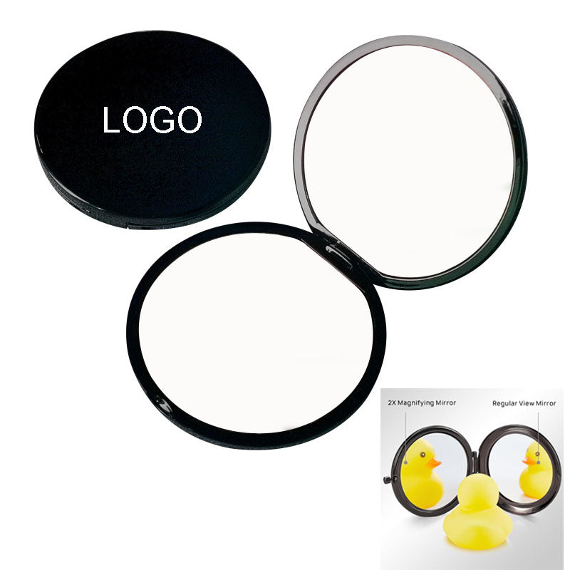 2X Magnification Foldable Compact Makeup Mirror