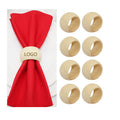 Custom Minimalist Wooden Round Napkin Ring